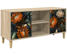 TV staliukas Televizoriaus spintelė LOCHEM 102 x 33 x 50 cm Sonoma ąžuolo