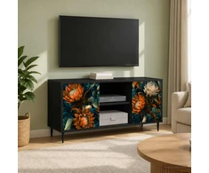 TV staliukas Televizoriaus spintelė LOCHEM 102 x 33 x 51 cm Juodojo ąžuolo