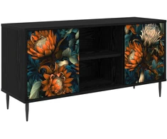 TV staliukas Televizoriaus spintelė LOCHEM 102 x 33 x 51 cm Juodojo ąžuolo