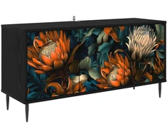 TV staliukas Televizoriaus spintelė LOCHEM 102 x 33 x 51 cm Juodojo ąžuolo