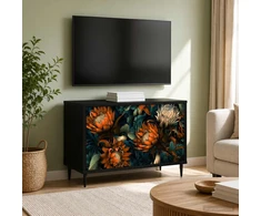 TV staliukas Televizoriaus spintelė LOCHEM 69 x 33 x 50,5 cm Juodojo ąžuolo