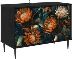TV staliukas Televizoriaus spintelė LOCHEM 69 x 33 x 50,5 cm Juodojo ąžuolo