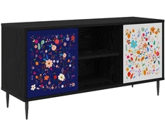 TV staliukas Televizoriaus spintelė MAINZ 102 x 33 x 51 cm Juodojo ąžuolo