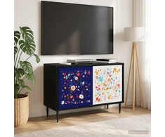 TV staliukas Televizoriaus spintelė MAINZ 69 x 33 x 50,5 cm Juodojo ąžuolo