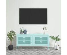 TV staliukas Televizoriaus spintelė, mėtinės spalvos, 105x35x50cm, plienas