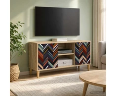 TV staliukas Televizoriaus spintelė OMMEN 102 x 33 x 50 cm Sonoma ąžuolo