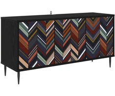 TV staliukas Televizoriaus spintelė OMMEN 102 x 33 x 51 cm Juodojo ąžuolo