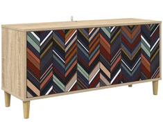 TV staliukas Televizoriaus spintelė OMMEN 102 x 33 x 50 cm Sonoma ąžuolo
