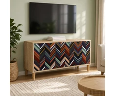 TV staliukas Televizoriaus spintelė OMMEN 102 x 33 x 50 cm Sonoma ąžuolo