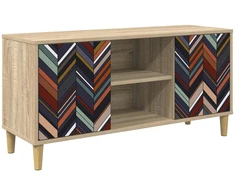 TV staliukas Televizoriaus spintelė OMMEN 102 x 33 x 50 cm Sonoma ąžuolo