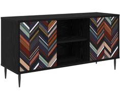 TV staliukas Televizoriaus spintelė OMMEN 102 x 33 x 51 cm Juodojo ąžuolo