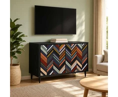 TV staliukas Televizoriaus spintelė OMMEN 69 x 33 x 50,5 cm Juodojo ąžuolo