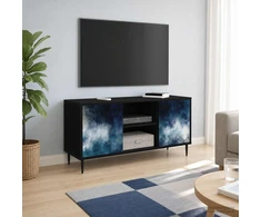 TV staliukas Televizoriaus spintelė RAALTE 102 x 33 x 51 cm Juodojo ąžuolo