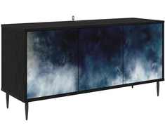 TV staliukas Televizoriaus spintelė RAALTE 102 x 33 x 51 cm Juodojo ąžuolo