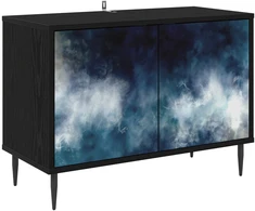 TV staliukas Televizoriaus spintelė RAALTE 69 x 33 x 50,5 cm Juodojo ąžuolo