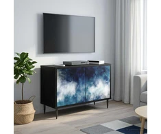 TV staliukas Televizoriaus spintelė RAALTE 69 x 33 x 50,5 cm Juodojo ąžuolo