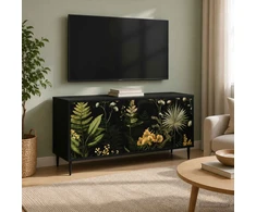 TV staliukas Televizoriaus spintelė RHENEN 102 x 33 x 51 cm Juodojo ąžuolo