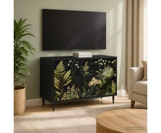 TV staliukas Televizoriaus spintelė RHENEN 69 x 33 x 50,5 cm Juodojo ąžuolo