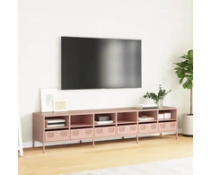 TV staliukas Televizoriaus spintelė, rožinės, 202x39x43,5 cm, plienas