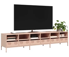 TV staliukas Televizoriaus spintelė, rožinės, 202x39x43,5 cm, plienas