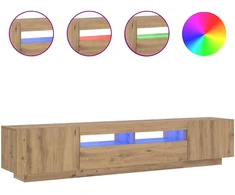 TV staliukas televizoriaus spintelė su LED lemputėmis Artisan ąžuolas