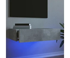 TV staliukas Televizoriaus spintelė su LED lemputėmis, betono, 60x35x15,5cm