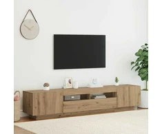 TV staliukas televizoriaus spintelė su LED lemputėmis Artisan ąžuolas