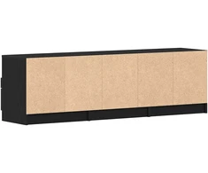TV staliukas Televizoriaus spintelė su stalčių Juoda 150 x 33.5 x 45 cm