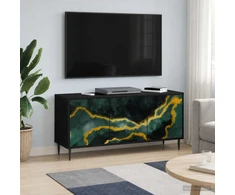 TV staliukas Televizoriaus spintelė WIJHE 102 x 33 x 51 cm Juodojo ąžuolo