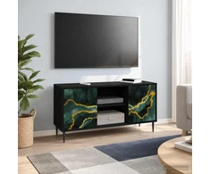 TV staliukas Televizoriaus spintelė WIJHE 102 x 33 x 51 cm Juodojo ąžuolo
