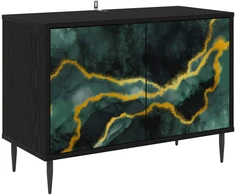 TV staliukas Televizoriaus spintelė WIJHE 69 x 33 x 50,5 cm Juodojo ąžuolo