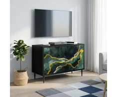 TV staliukas Televizoriaus spintelė WIJHE 69 x 33 x 50,5 cm Juodojo ąžuolo