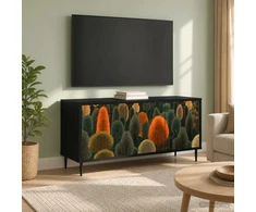 TV staliukas Televizoriaus spintelė ZAANDAM 102 x 33 x 51 cm Juodojo ąžuolo
