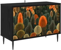 TV staliukas Televizoriaus spintelė ZAANDAM 69 x 33 x 50,5 cm Juodojo ąžuolo