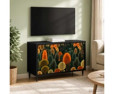 TV staliukas Televizoriaus spintelė ZAANDAM 69 x 33 x 50,5 cm Juodojo ąžuolo