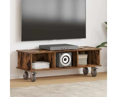 TV staliukas Televizoriaus stovas 100 x 35 x 35 cm Rūkyta ąžuolas