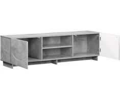TV staliukas Televizoriaus stovas 140 x 34,5 x 40 cm Betono pilka