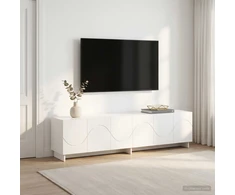 TV staliukas Televizoriaus stovas 180 x 34,5 x 40 cm Balta Apdirbta mediena