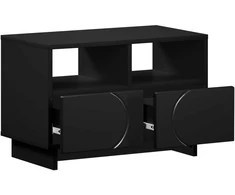 TV staliukas Televizoriaus stovas 60 x 34.5 x 40 cm Juoda Apdirbta mediena
