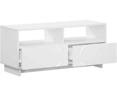 TV staliukas Televizoriaus stovas 90 x 34.5 x 40 cm Balta Apdirbta mediena