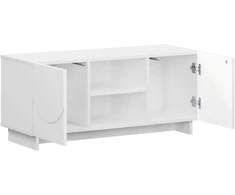 TV staliukas Televizoriaus stovas 90 x 34.5 x 40 cm Balta Apdirbta mediena