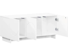 TV staliukas Televizoriaus stovas 90 x 34.5 x 40 cm Itin blizgi balta