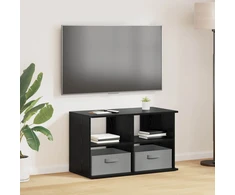TV staliukas Televizoriaus stovas su stalčių Juodas ąžuolas 79 x 40 x 48 cm