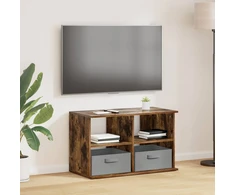 TV staliukas Televizoriaus stovas su stalčių Rūkyta ąžuolas 79 x 40 x 48 cm