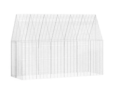Triušių narvas Sidabro 300 x 100 x 210 cm Cinkuota plienas
