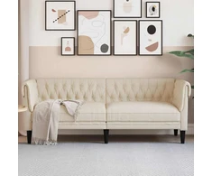 Trivietė chesterfield sofa, linas