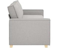 Trivietė sofa, debesų pilka, 220x78x84 cm, audinys