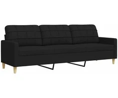 Trivietė sofa, rudos spalvos, 210cm, audinys