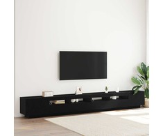 TV staliukas TV spintelių komplektas 3 pcs Juoda 300 x 35 x 40 cm
