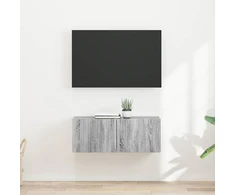 TV staliukas TV sieninė spintelė 2 vnt. Pilkas Sonoma Apdirbta mediena